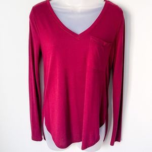 ARIZONA JEAN CO | Burgundy Long Sleeve Tee